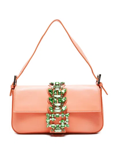 Pre-owned Fendi 2010-2020s Mamma Baguette Shoulder Bag In Pink