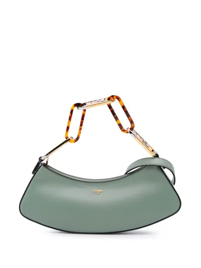 Pre-owned Fendi 2010-2024 Leather O'lock Swing Satchel In Green
