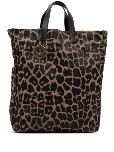 Pre-owned Fendi 2010-2024 Leopard Print Canvas Tote Bag