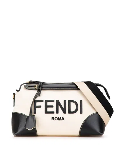 Pre-owned Fendi 2010-2024 Medium Canvas By The Way Satchel In 白色