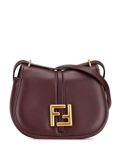 Pre-owned Fendi 2010-2024 Mini Leather C'mon Crossbody Bag In Red