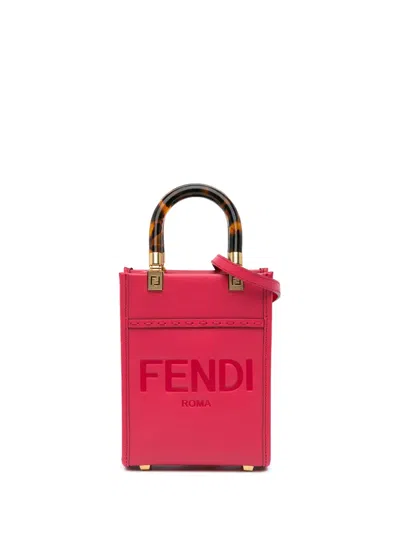 Pre-owned Fendi 2010-2024 Mini Sunshine Shopper Tote Satchel In 粉色