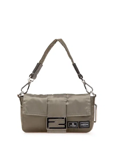 Pre-owned Fendi 2010-2024 Porter Yoshida Nylon Baguette Satchel