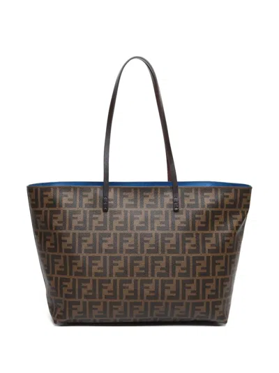 Pre-owned Fendi 2010-2024 Roll Zucca Canvas Tote Bag