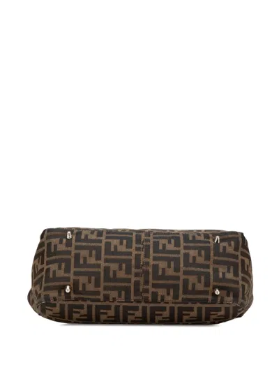 Pre-owned Fendi 2010-2024 Small Zucca Canvas Twins Tote Bag