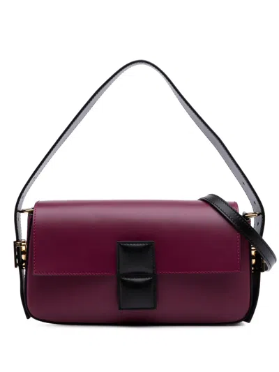 Pre-owned Fendi 2010-2024 Stefano Pilati Nappa Twist Baguette Satchel In Red