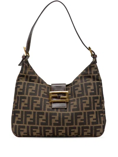 Pre-owned Fendi 2010-2024 Zucca Canvas Shoulder Bag
