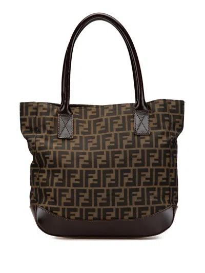 Pre-owned Fendi 2010-2024 Zucca Canvas Tote Bag