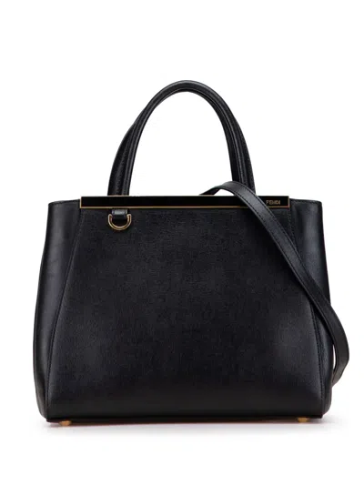 Pre-owned Fendi 2010-2025 2jours Leather Satchel In Black