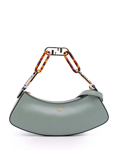 Pre-owned Fendi 2010-2025 Leather O'lock Swing Satchel In Green