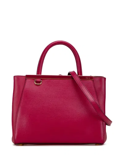 Pre-owned Fendi 2010-2025 Leather Petit 2jours Satchel In Pink