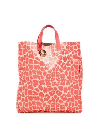 Pre-owned Fendi 2010-2025 Leopard Print Canvas Shopper Tote Bag