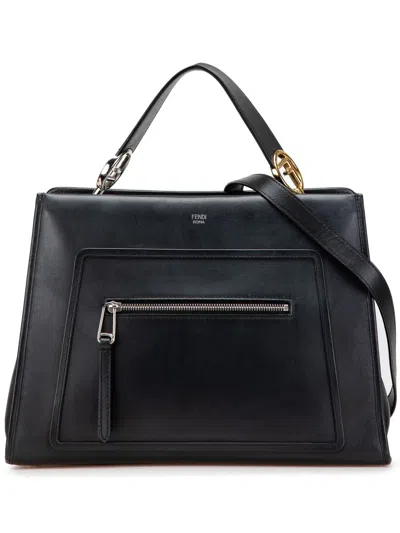 Pre-owned Fendi 2010-2025 Medium Leather Runaway Satchel