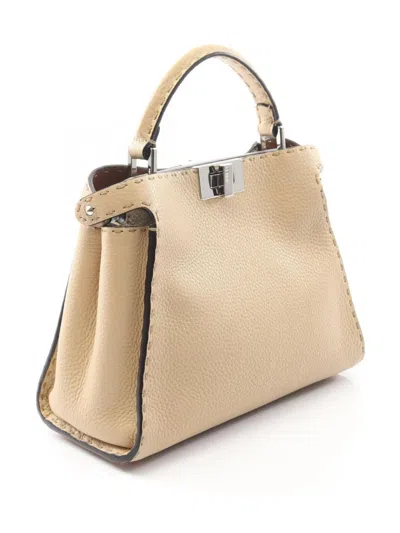 Pre-owned Fendi 2010-2025 Medium Peekaboo Iconic Essentially Satchel In Brown