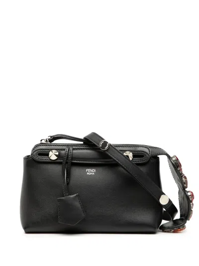 Pre-owned Fendi 2010-2025 Mini Leather By The Way Satchel In Black