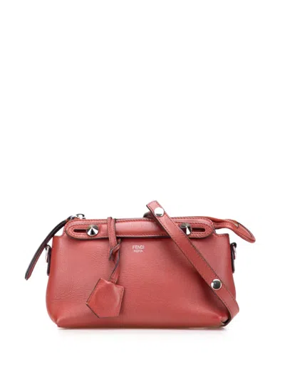 Pre-owned Fendi 2010-2025 Mini Leather By The Way Satchel In Red