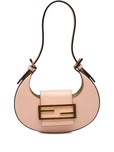 Pre-owned Fendi 2010-2025 Mini Leather Cookie Hobo Bag In Pink