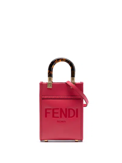 Pre-owned Fendi 2010-2025 Mini Sunshine Shopper Tote Satchel In Pink