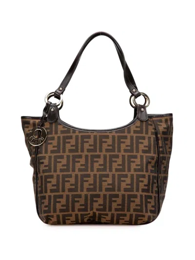 Pre-owned Fendi 2010-2025 Zucca Canvas Chef Tote Bag
