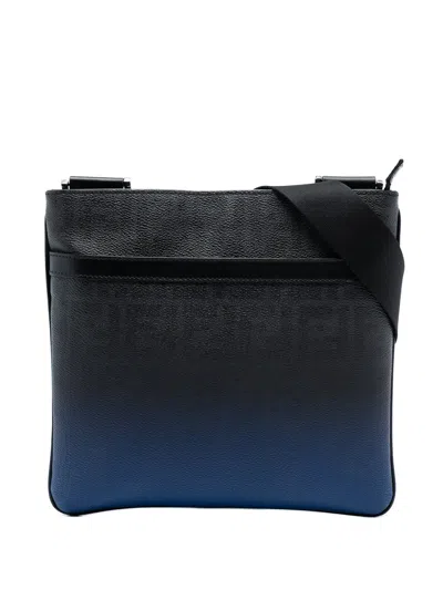 Pre-owned Fendi 2010-2026 Zucca Spalmati Ombre Crossbody Bag In Black