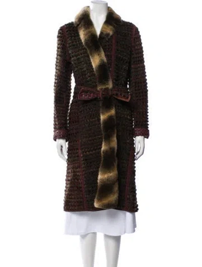 Pre-owned Fendi 2010's Fur Fur Coat In Multi