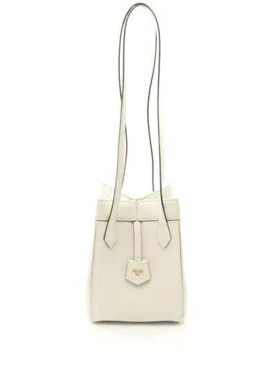 Pre-owned Fendi 2010 Mini Origami Shoulder Bag In White