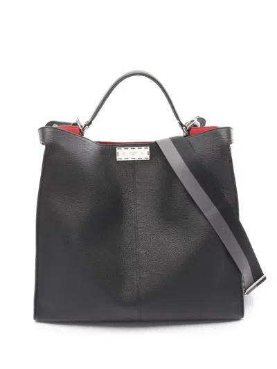 Pre-owned Fendi 2010 Peekaboo X-lite Shoulder Bag In Black