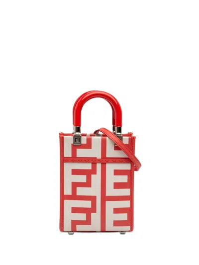 Pre-owned Fendi 2010-2025 Marc Jacobs Mini Leather Sunshine Shopper Tote Satchel In White