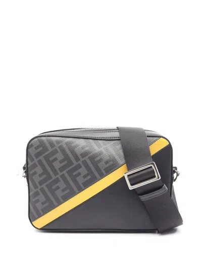 Pre-owned Fendi 2010-2026  Diagonal Camera Case Crossbody Bag In Black