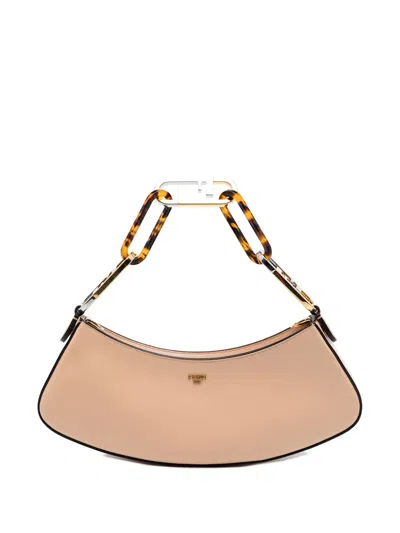 Pre-owned Fendi 2010-2026 Leather O Lock Swing Satchel In Pink