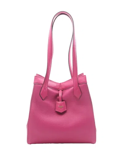 Pre-owned Fendi 2010-2026 Leather Origami Tote Bag In Pink