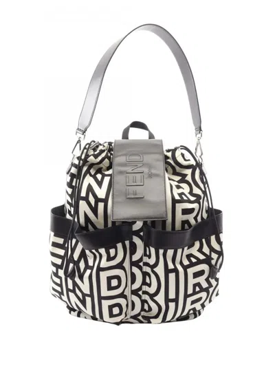 Pre-owned Fendi 2010-2026 Marc Jacobs Nylon Strike Backpack In White