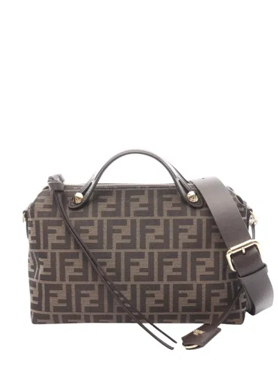 Pre-owned Fendi 2010-2026 Medium Zucca Canvas By The Way Satchel In Brown