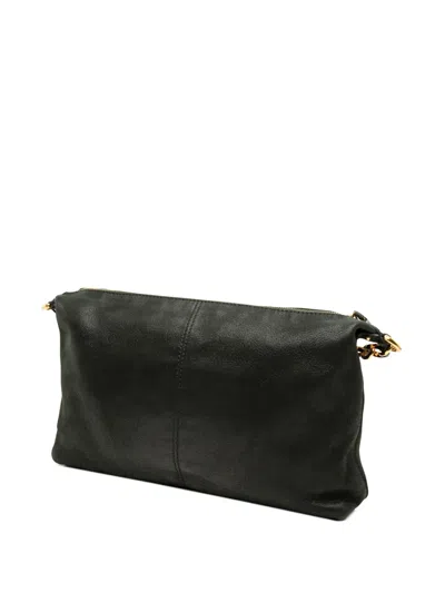 Pre-owned Fendi 2010-2026 Metallic Calfskin Vitello Savana Forever Crossbody Bag In Black