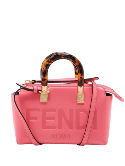 Pre-owned Fendi 2010-2026 Mini Leather By The Way Roma Satchel In Pink