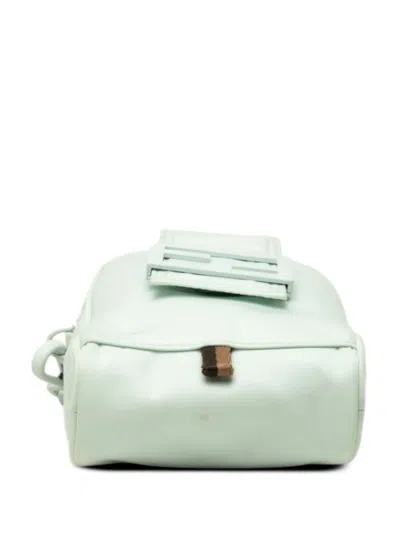 Pre-owned Fendi 2010-2026 Nylon Ff Phone Pouch Crossbody Bag In Blue