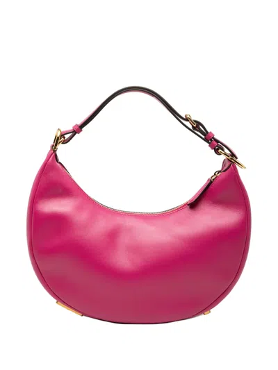 Pre-owned Fendi 2010-2026 Small Leather Graphy Hobo Bag In Pink