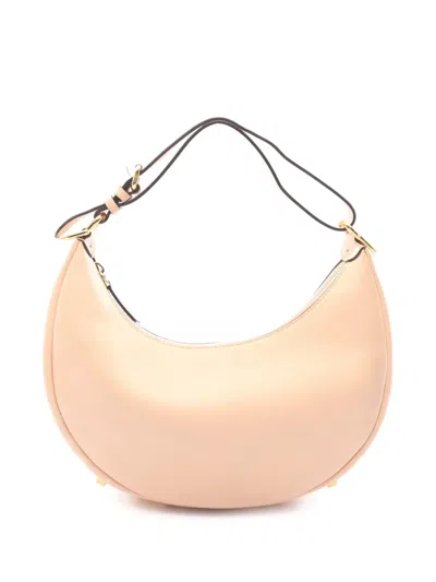 Pre-owned Fendi 2010-2026 Small Leather Graphy Hobo Bag In Pink