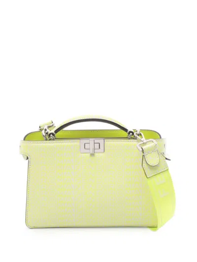 Pre-owned Fendi 2010-2026 X Marc Jacobs Leather Peekaboo Iseeu Xcross Satchel In Yellow