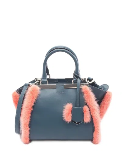 Pre-owned Fendi 2010s 3jours Leather Tote Bag In Blue