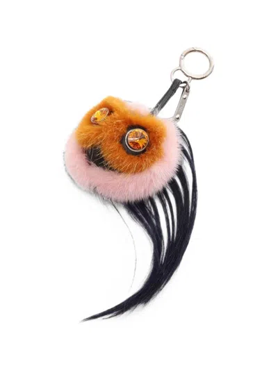 Pre-owned Fendi 2010s Bag Bugs Monster Bag Charm In Orange