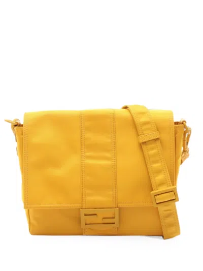 Pre-owned Fendi 2010s Baguette Messenger Bag In Yellow