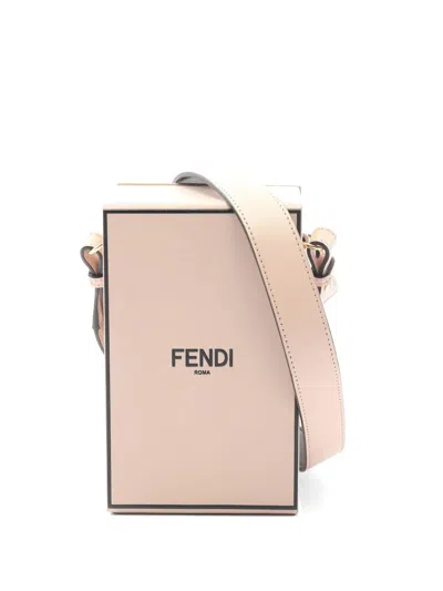 Pre-owned Fendi 2010s Box Shoulder Bag In Neutral