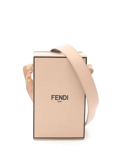 Pre-owned Fendi 2010s Box Shoulder Bag In Neutrals
