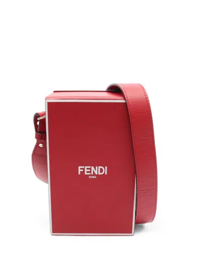 Pre-owned Fendi 2010s Box Shoulder Bag In Red