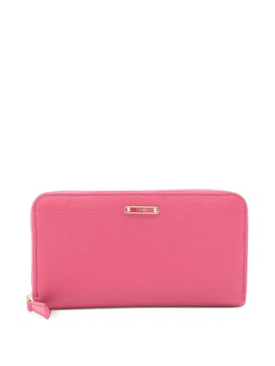 Pre-owned Fendi 2010s By The Way Zip-around Wallet In Pink