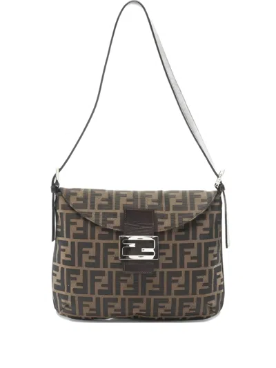 Pre-owned Fendi 2010s Canvas Shoulder Bag In Brown