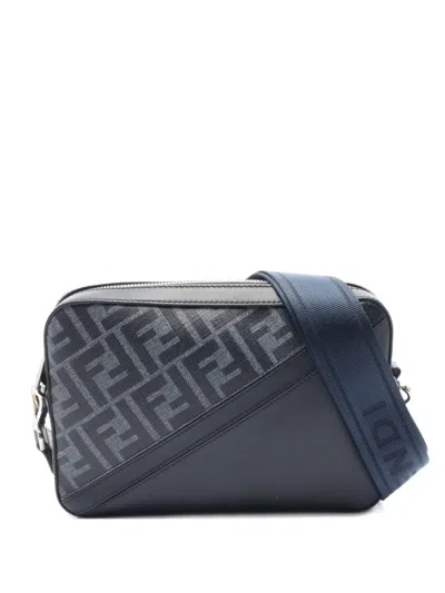 Pre-owned Fendi 2010s Diagonal Zucca Shoulder Bag