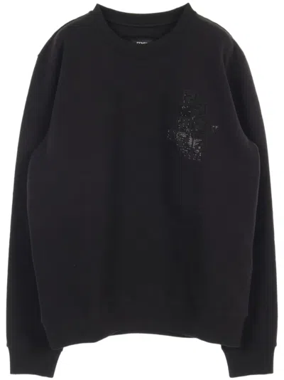 Pre-owned Fendi 2010s Ff Bijou Sweatshirt In Black
