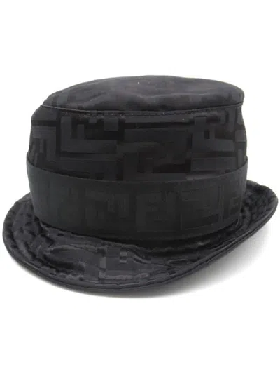 Pre-owned Fendi 2010s Ff Bucket Hat In Black